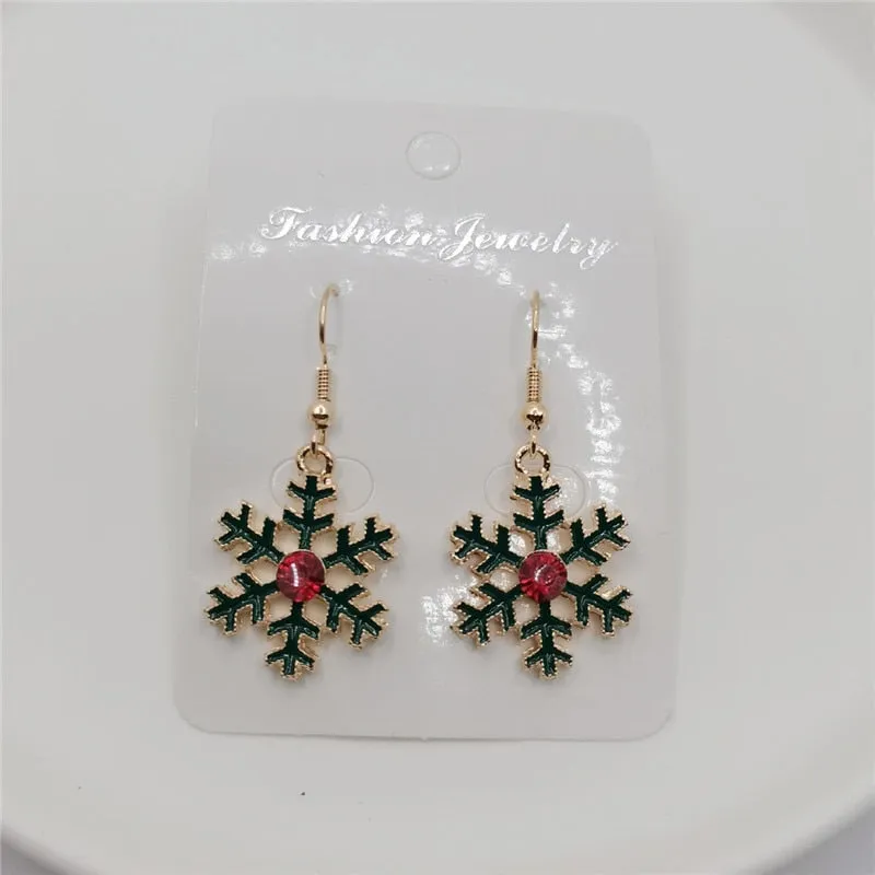 Trendy Christmas Holiday Drop Earrings