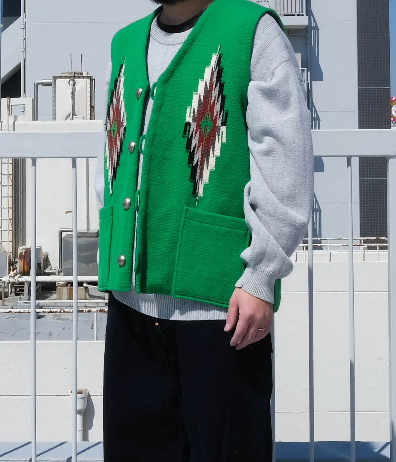 TRUJILLO'S for Lakewood Clothing CHIMAYO VEST (Green)