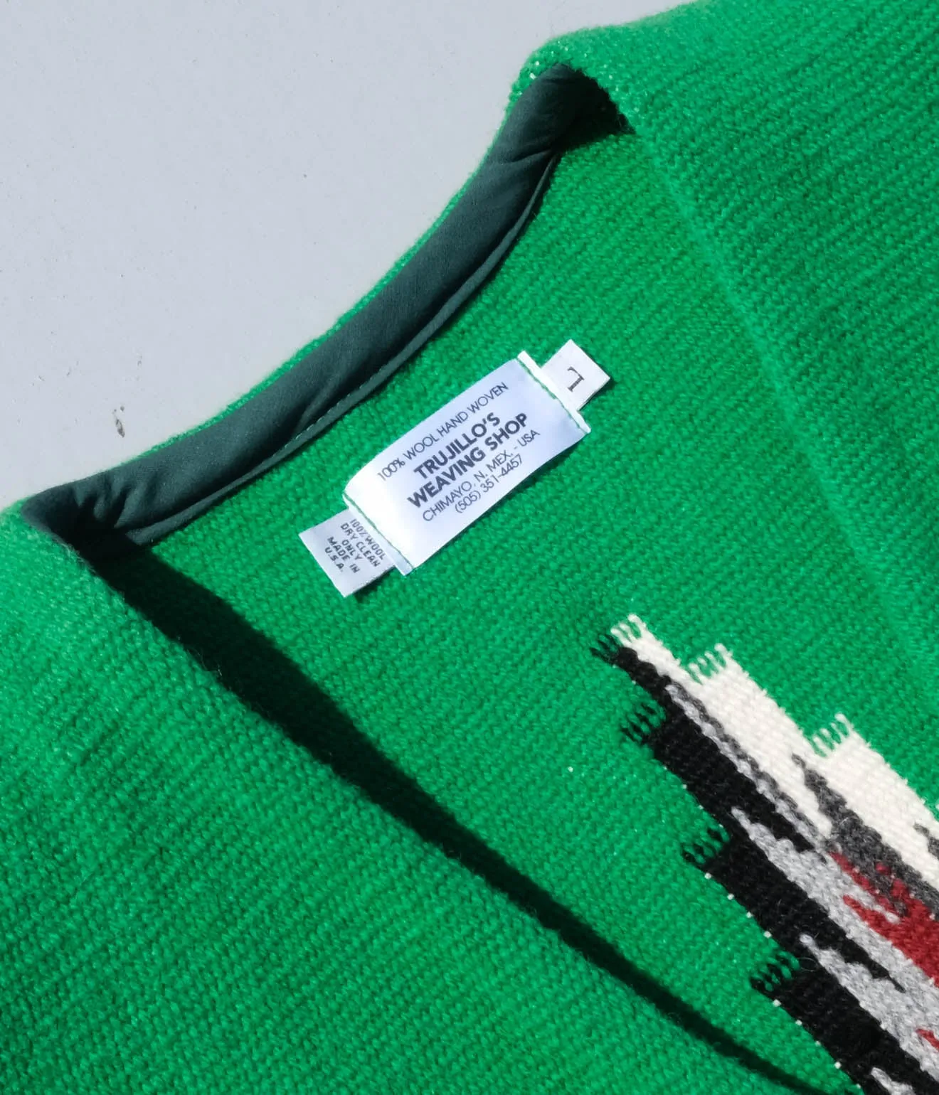 TRUJILLO'S for Lakewood Clothing CHIMAYO VEST (Green)
