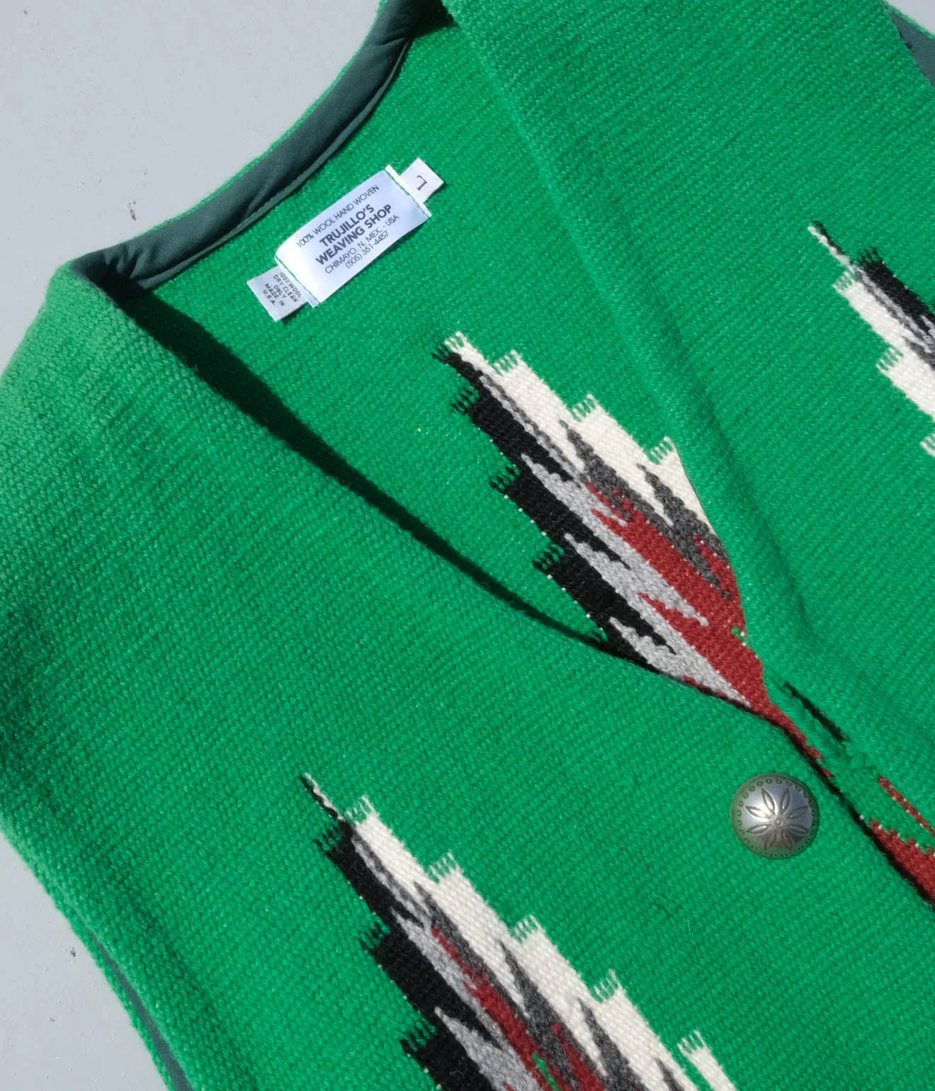 TRUJILLO'S for Lakewood Clothing CHIMAYO VEST (Green)