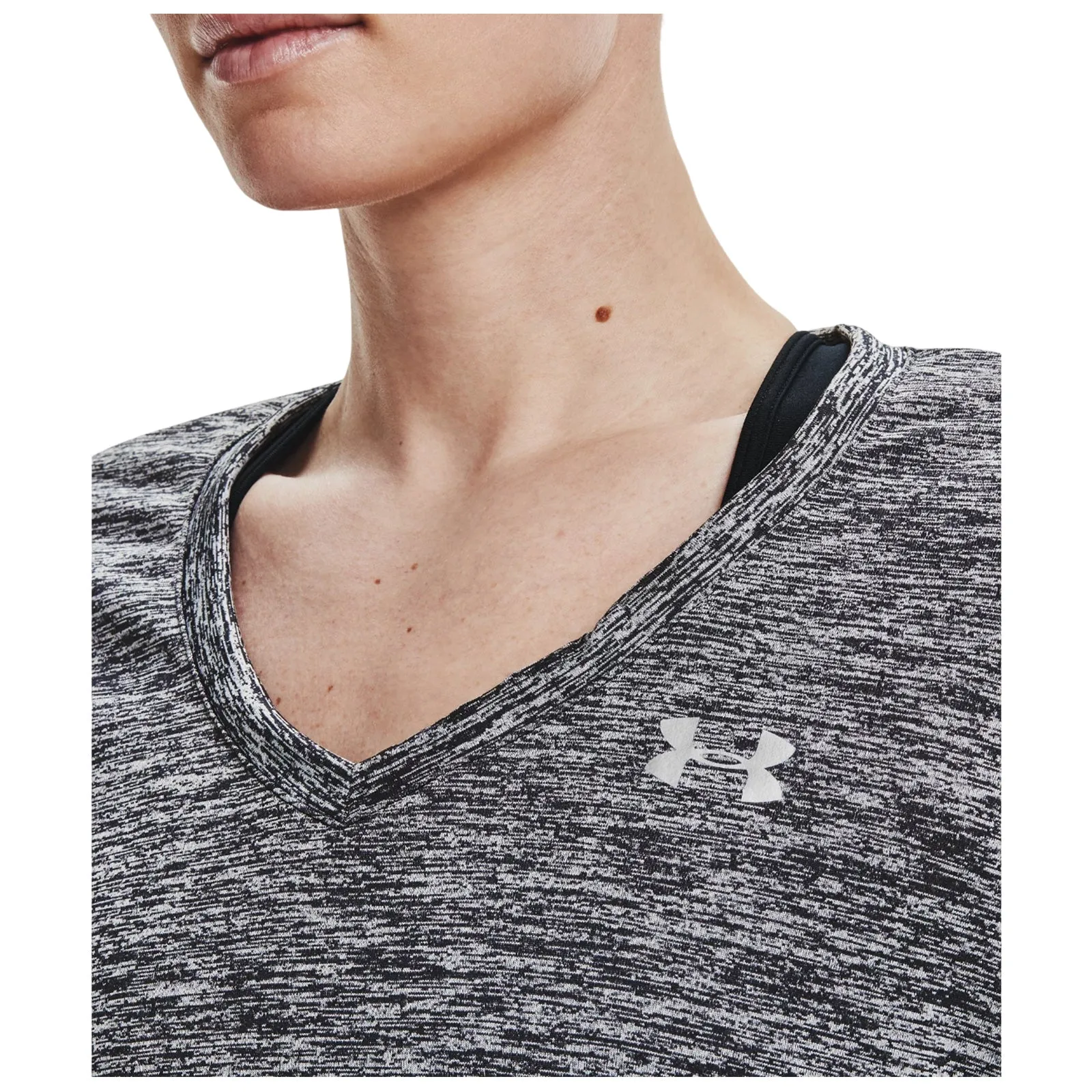 Under Armour Ladies Twist Tech V-Neck T-Shirt