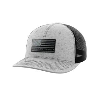 USA Black Flag Woven Patch Hat