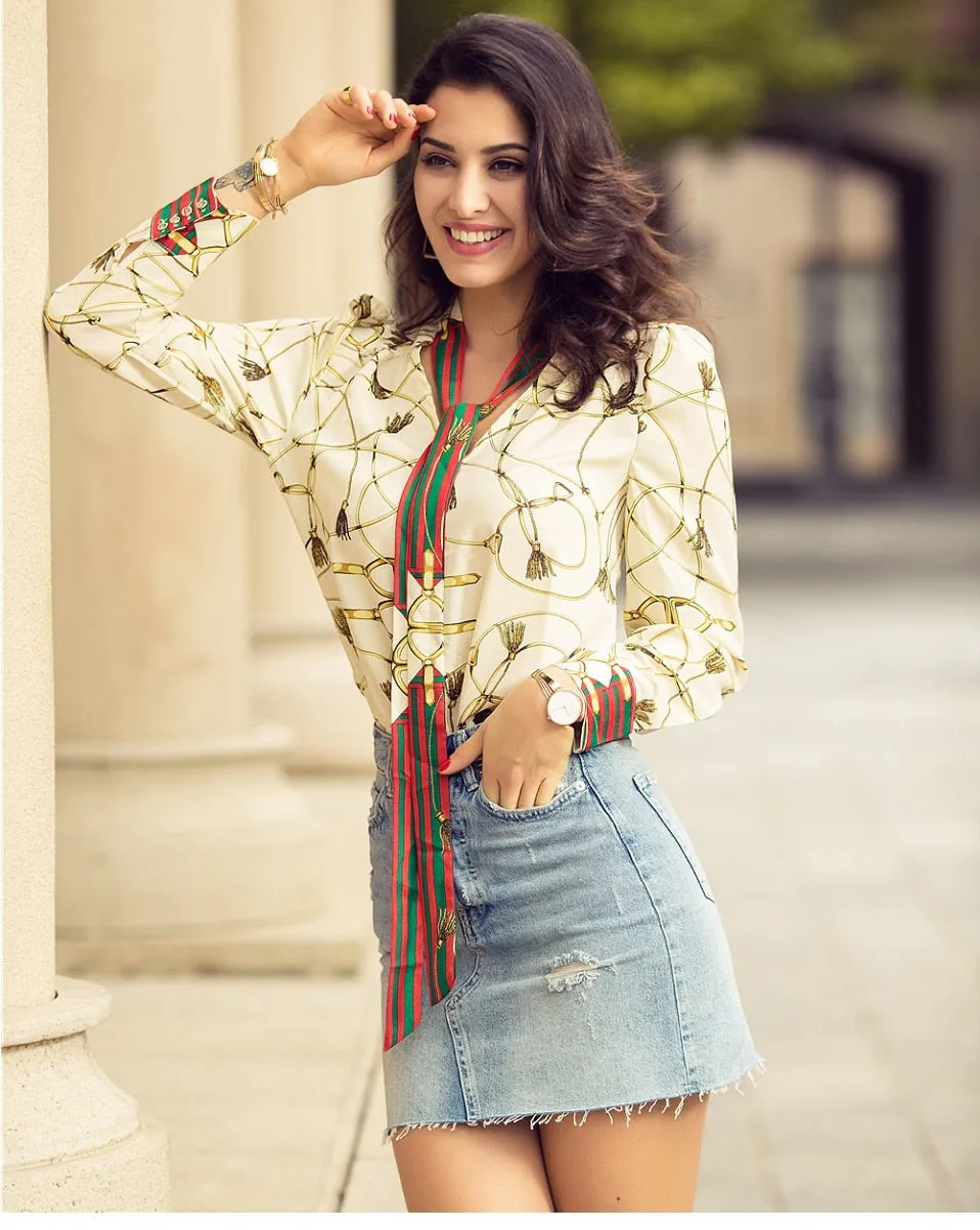 VenusFox Casual Long Sleeve Elegant Blouse