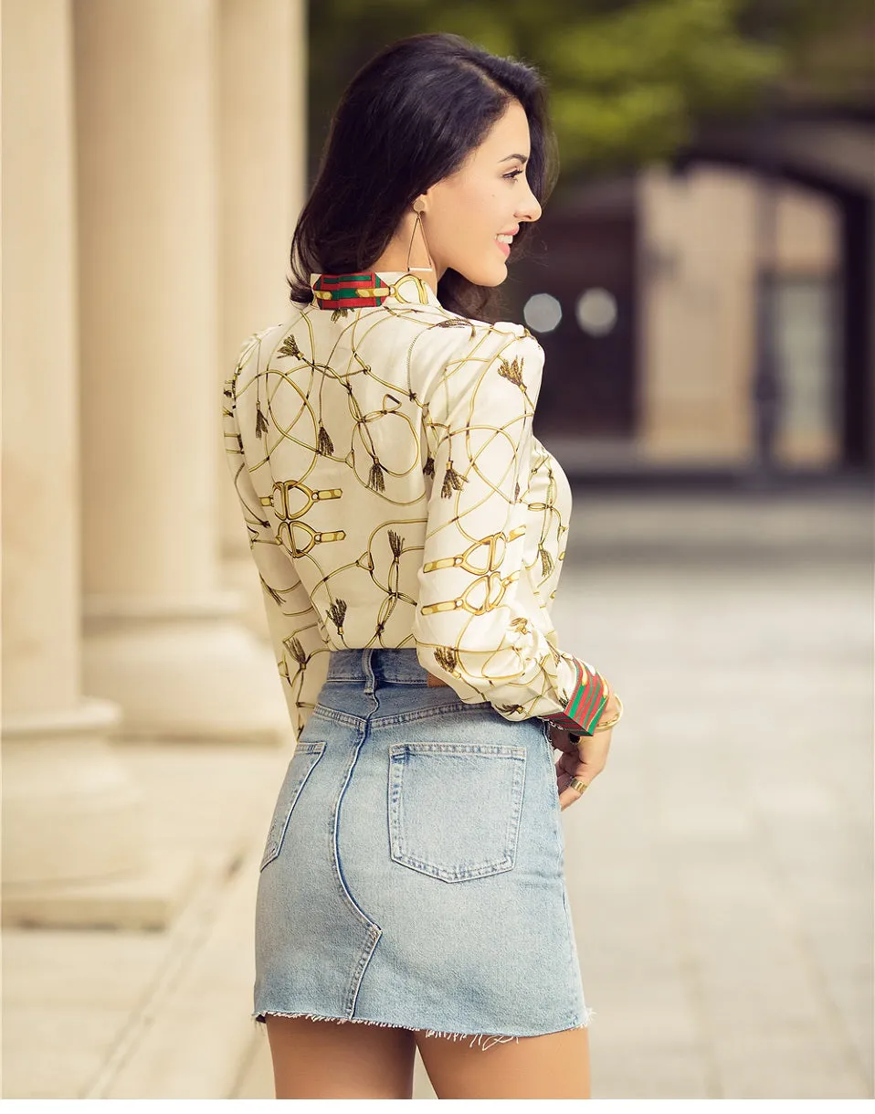 VenusFox Casual Long Sleeve Elegant Blouse