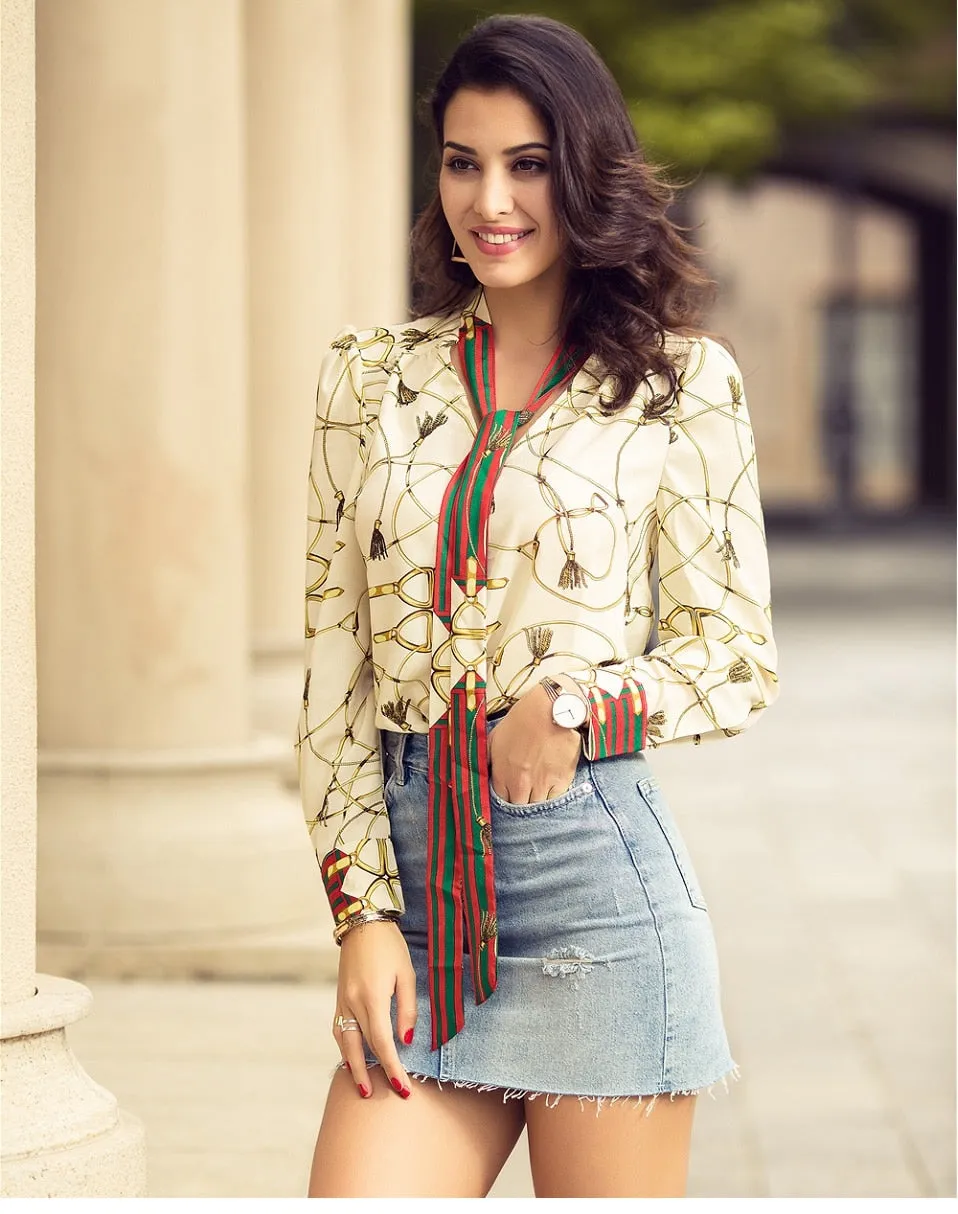VenusFox Casual Long Sleeve Elegant Blouse
