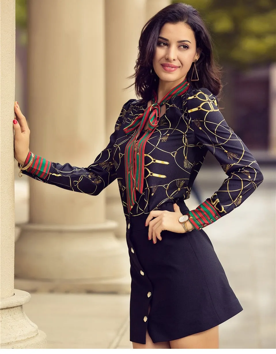 VenusFox Casual Long Sleeve Elegant Blouse