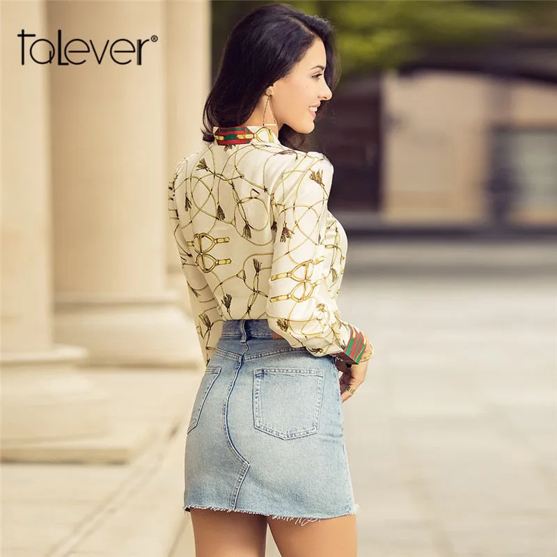 VenusFox Casual Long Sleeve Elegant Blouse