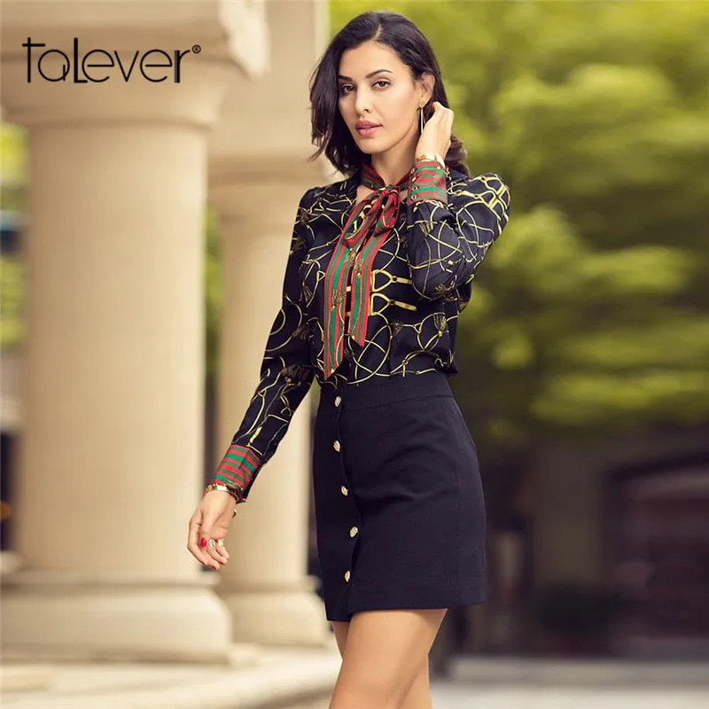 VenusFox Casual Long Sleeve Elegant Blouse