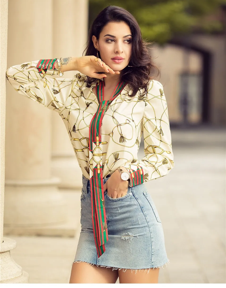 VenusFox Casual Long Sleeve Elegant Blouse