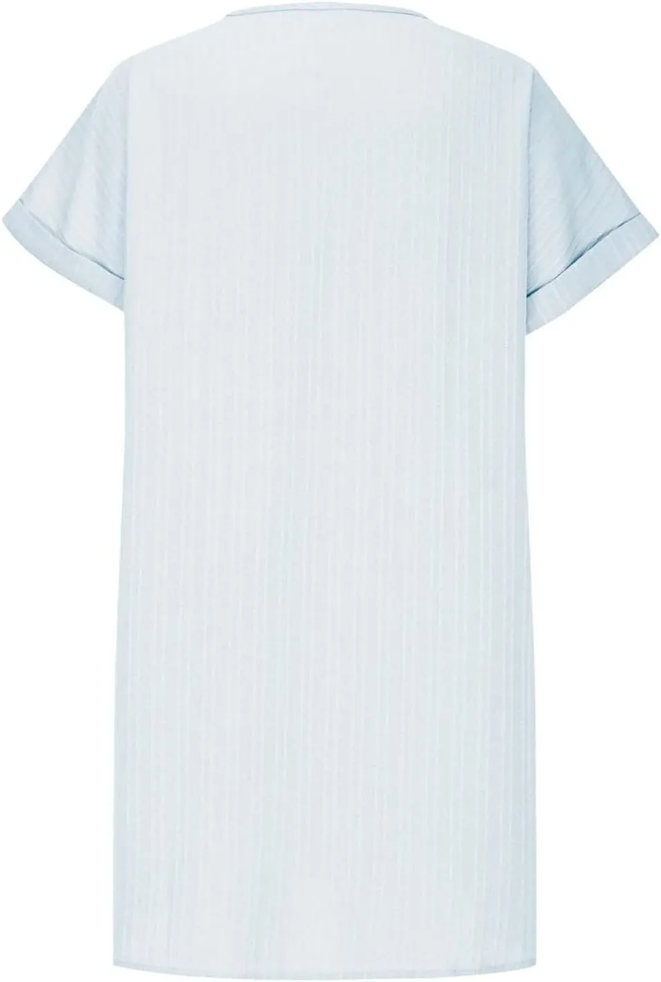 Women Linen Shirts Dresses Plus Size Fashion Button up V-Neck Short Sleeves Cotton Linen Midi Dress Beach Sundress