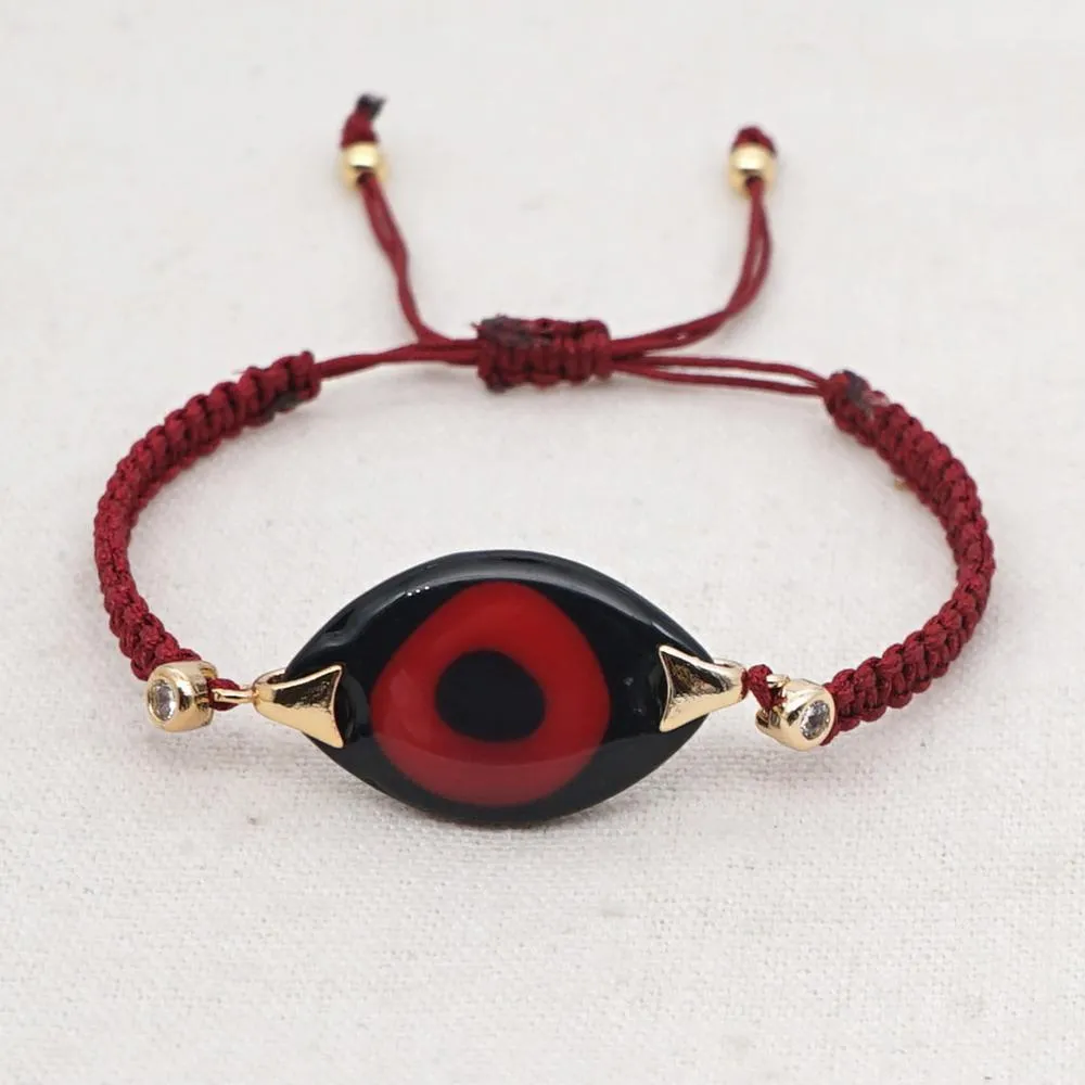 Women Turkish Evil Eye Bohemian Handmade Friendship Braided Rope Bracelets