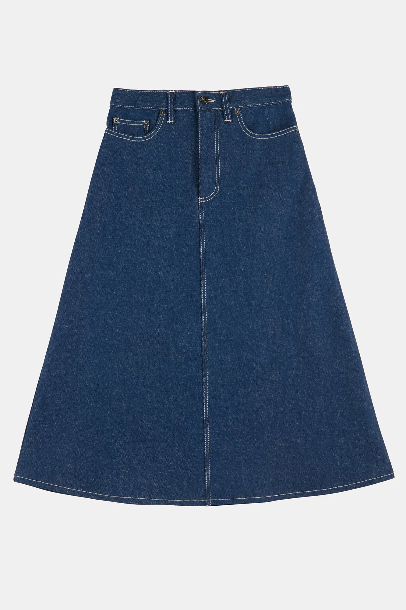 Women's Bobbie A Line Denim Skirt - Blue