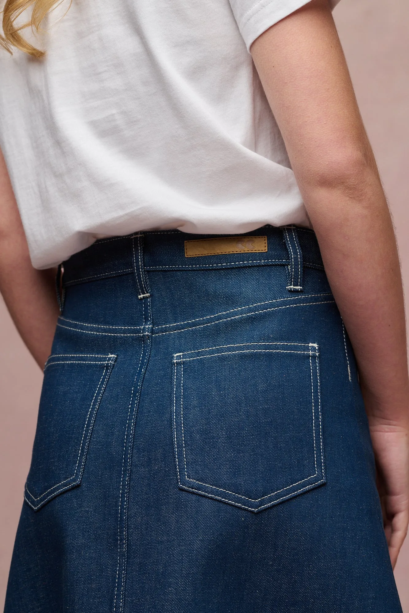 Women's Bobbie A Line Denim Skirt - Blue