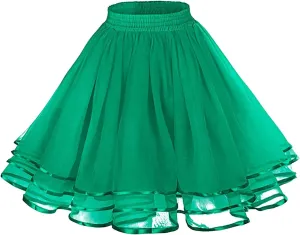 Womens Casual Solid Versatile Skirts Fashion Ruffle Pleated Skirt High Waisted Stretchy Mini Skirts A Line Fairy Skirt